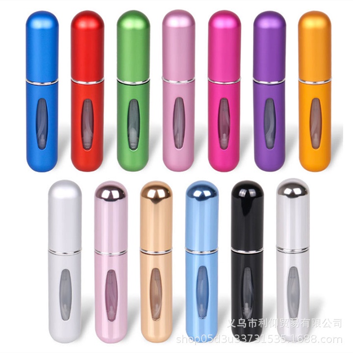 Chai Chiết Nước Hoa Mini 5ml, Xịt Sương, Vỏ Kim Loại