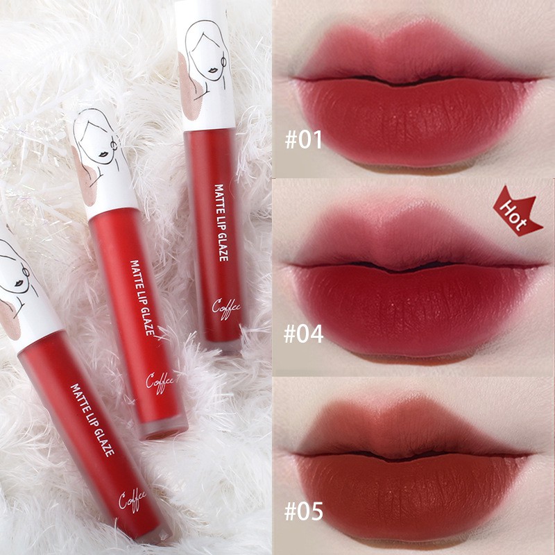 Son kem lỳ UHC Coffee Scented Matte Lip Glaze nội địa Trung