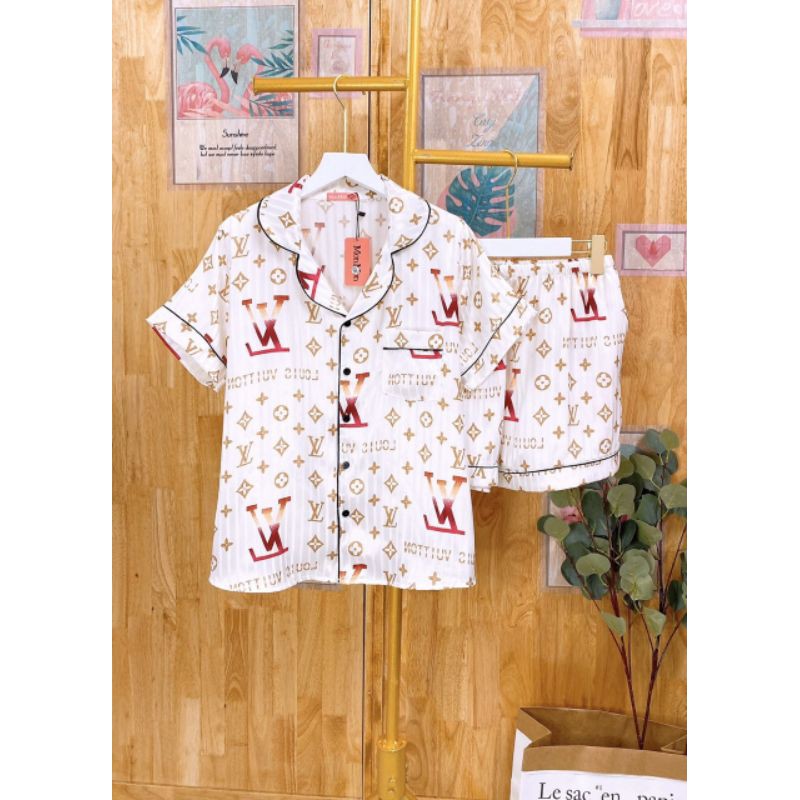 Bộ pijama lụa gấm cao cấp