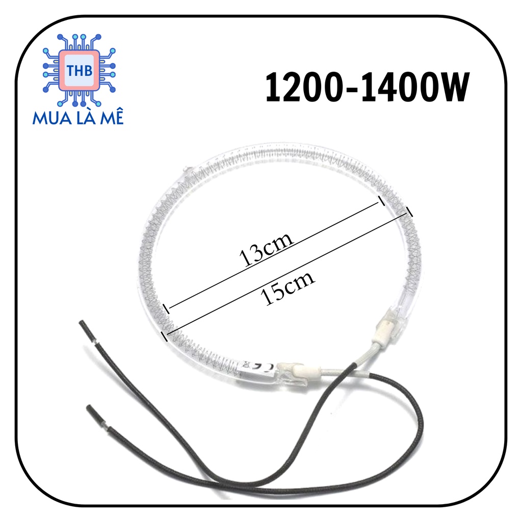 Bóng đèn halogen lò nướng thuỷ tinh, bóng đèn bếp nướng thuỷ tinh Halogen 1200W-1400W ra nhiệt nhanh độ bền cao.