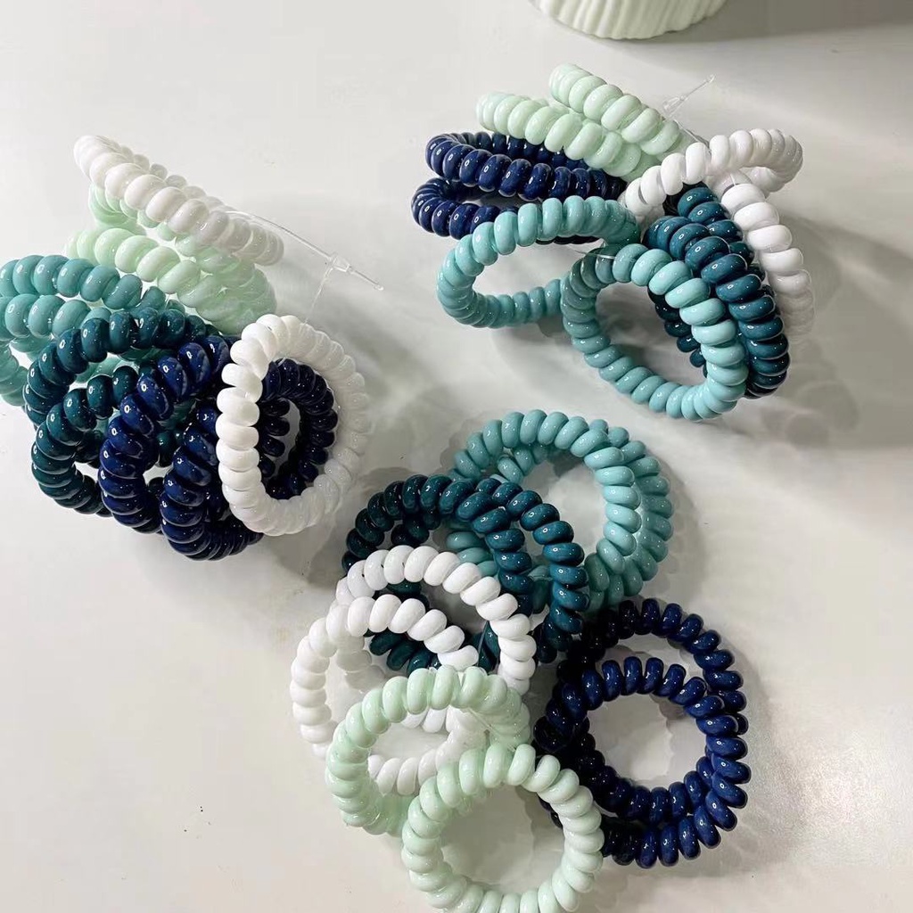 Bộ 10 Dây Cột Tóc Co Giãn Nhiều Màu Sắc Thời Trang Hàn Quốc Cho Nữ