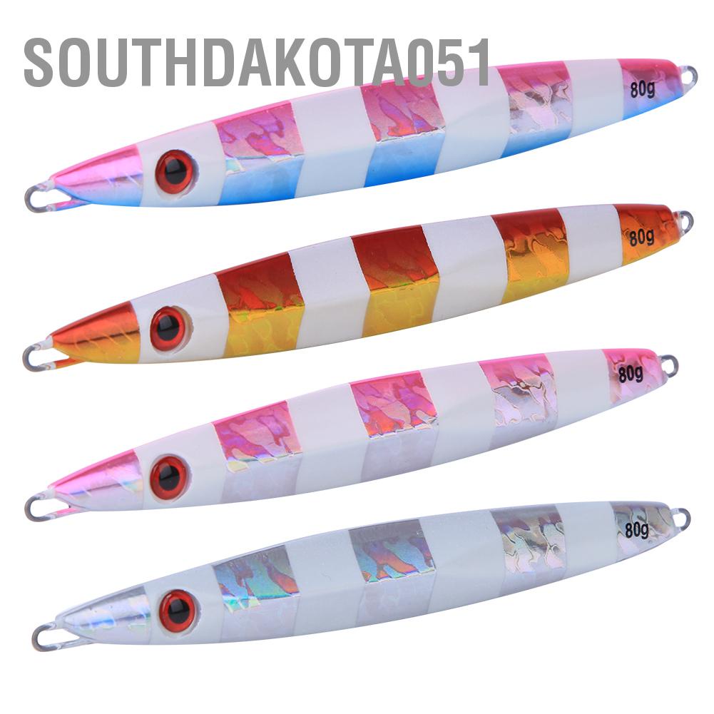 Southdakota051 80g Jigging Quick Sinking Noctilucence Fish Lure Bait Saltwater Fishing Tool