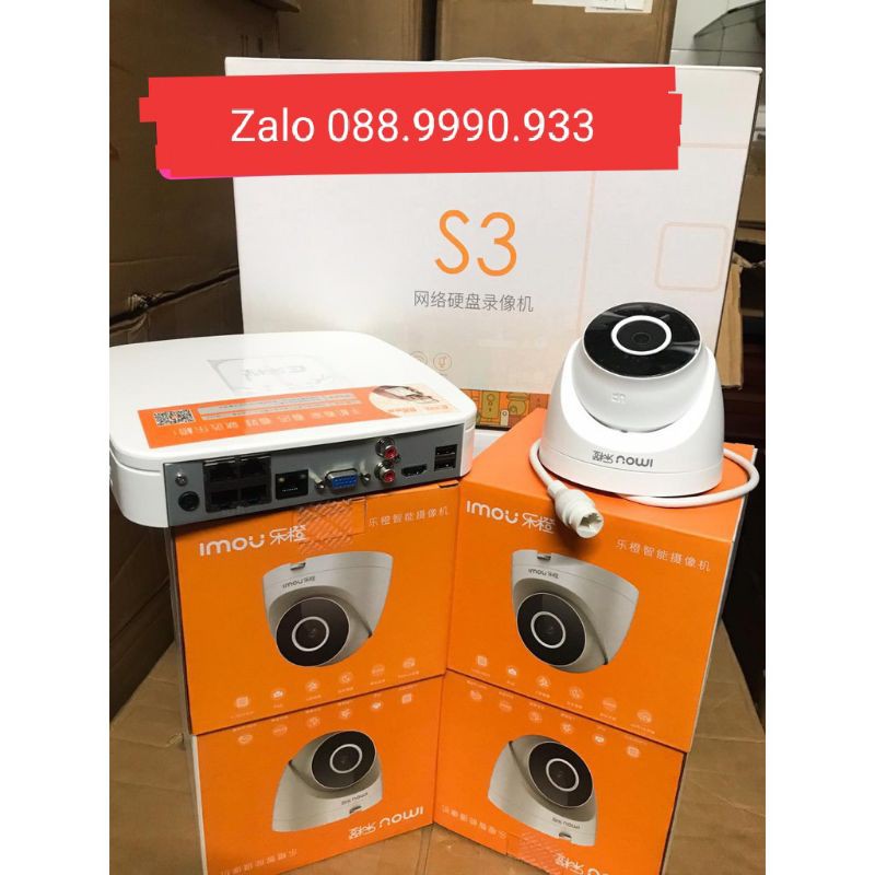 Bộ KIT Da hua 4 camera K8XA+đầu ghi POE  S3-04 (cắm là chạy