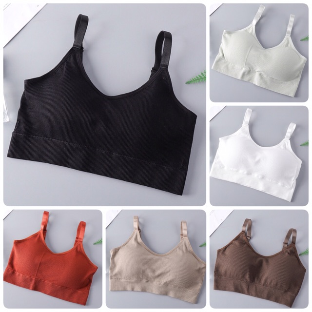 Áo lót bra thun gân cotton