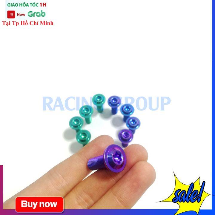 Ốc Gr5 Siêu Cứng Màu Titan &amp; Lục Bảo Gắn Gác Chân (Giá 1 Con)