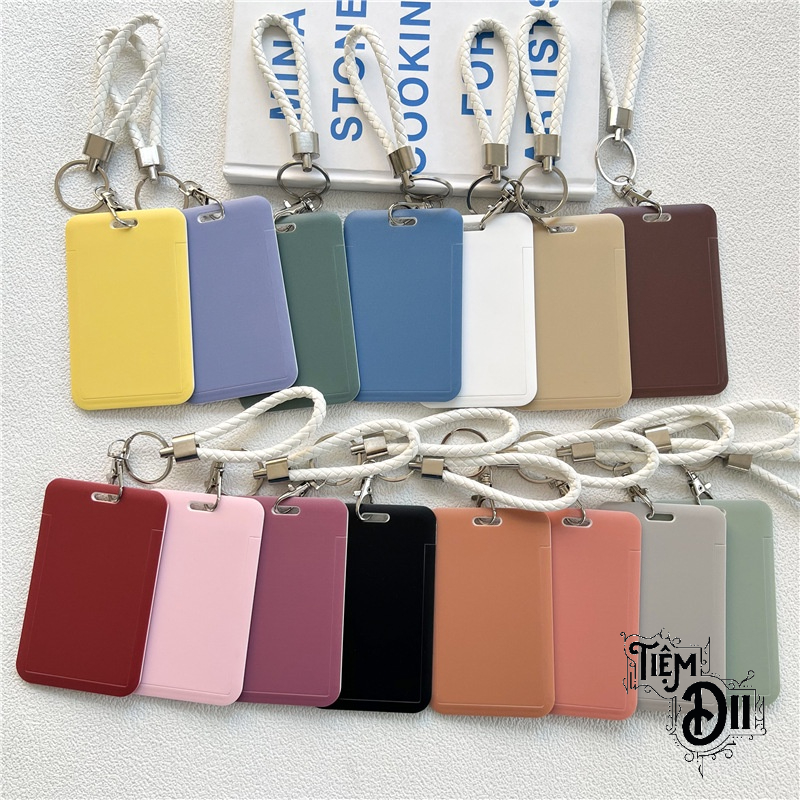 Bao Đựng Thẻ Kèm Dây Đeo Tay Da PU  Nhiều Mẫu Bao Thẻ Trơn Thẻ Đeo Bảng Tên Cute Bao Đựng Crad, Thẻ Phụ Kiện Xinh
