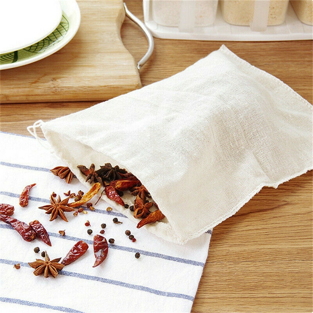 3 Túi lọc sữa/hạt cà phê/rau quả bằng vải cotton hữu có thể tái sử dụng