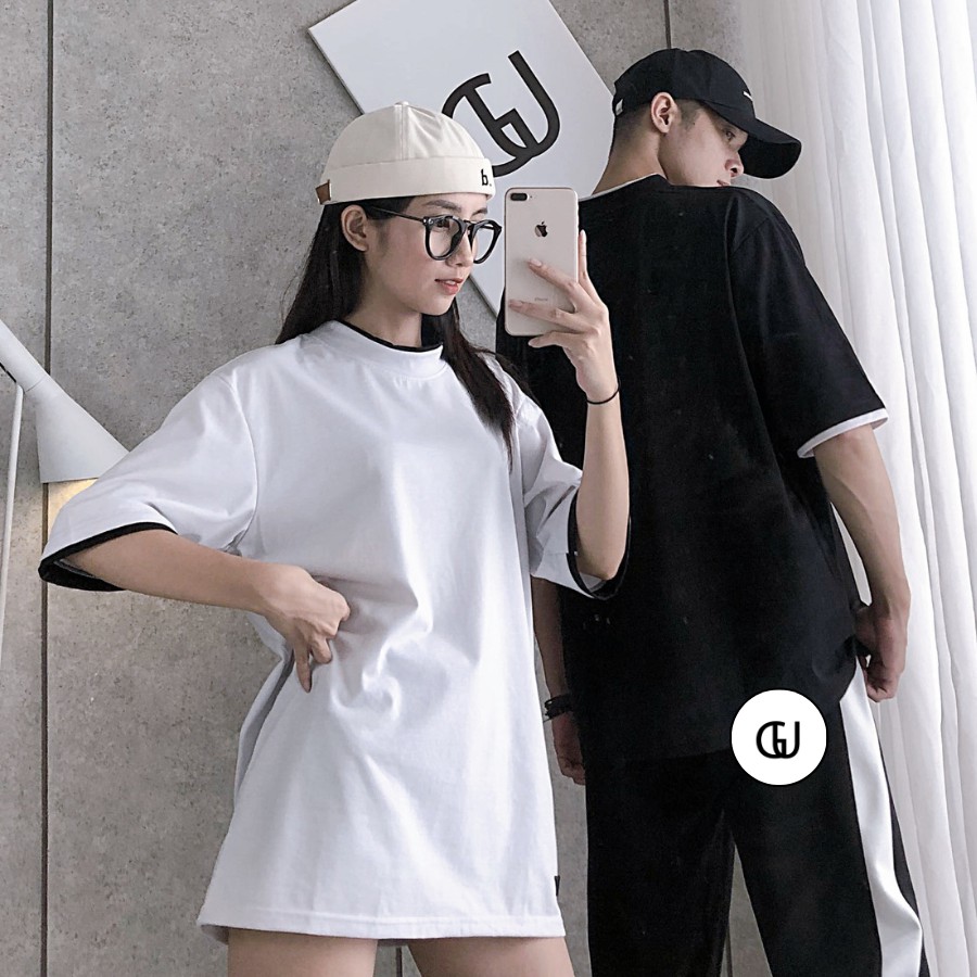 Áo Thun Tay Lỡ Layer Form Rộng Unisex Nam Nữ Vải CVC Mềm Mịn Co Giãn Thoáng Mát GUF | BigBuy360 - bigbuy360.vn