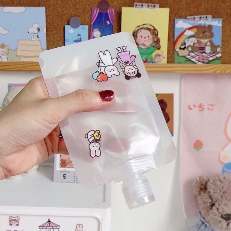 Sét 3 Chai chiết mỹ phẩm 30ml/ 50ml/100ml dầu gội,sữa tắm FREESHIPTúi chiết mỹ phẩm du lịch mini chống nước