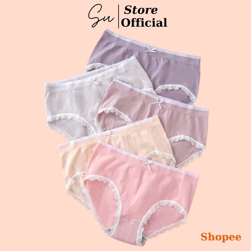 Quần Lót Nữ Cao Cấp, Quần Lót Cotton Nữ Viền Ren -  1704