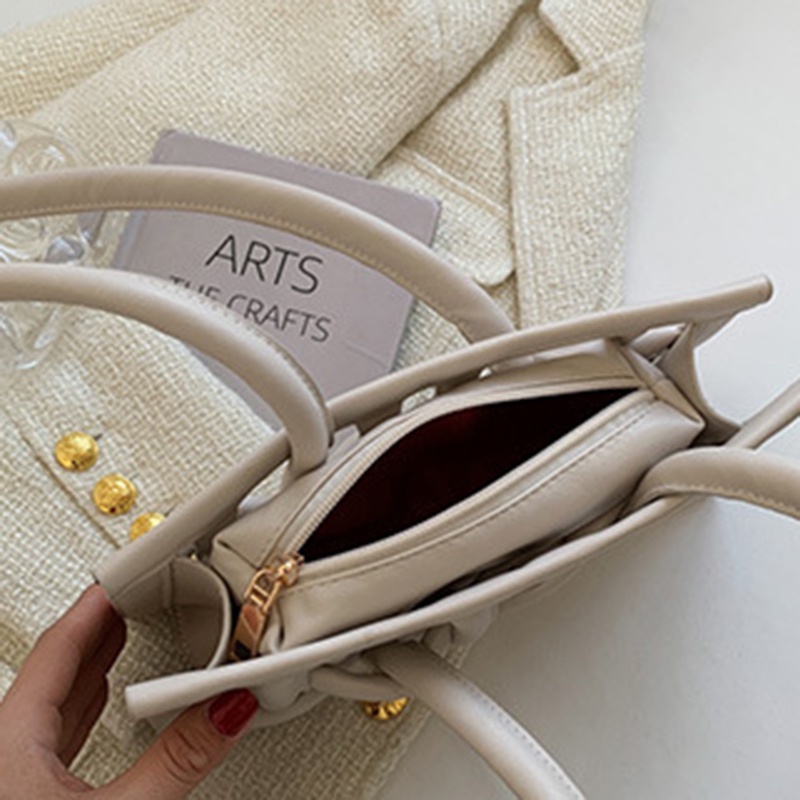 Túi đeo vai IELGY đan tay màu trơn phong cách Pháp thời trang cho nữ