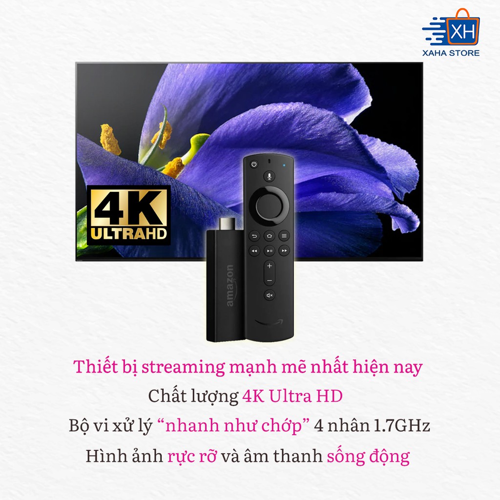 Thiết bị Streaming Fire TV Stick 4K (2th generation) kèm Alexa Voice Remote ⚡️ Bảo hành 12 tháng