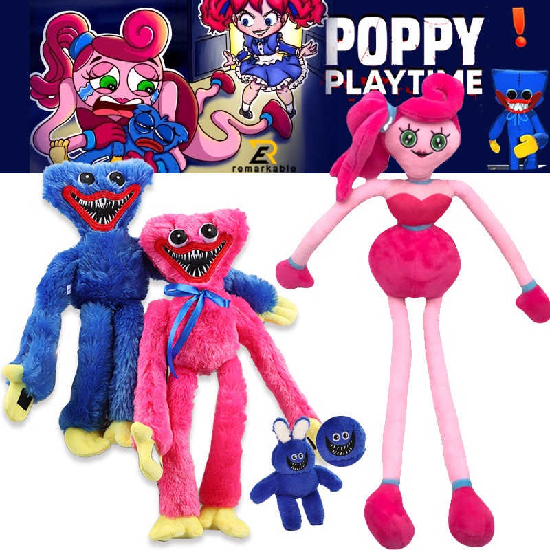 Búp bê nhồi bông Huggy Wuggy trong Poppy Playtime vui nhộn cho trẻ em 40cm