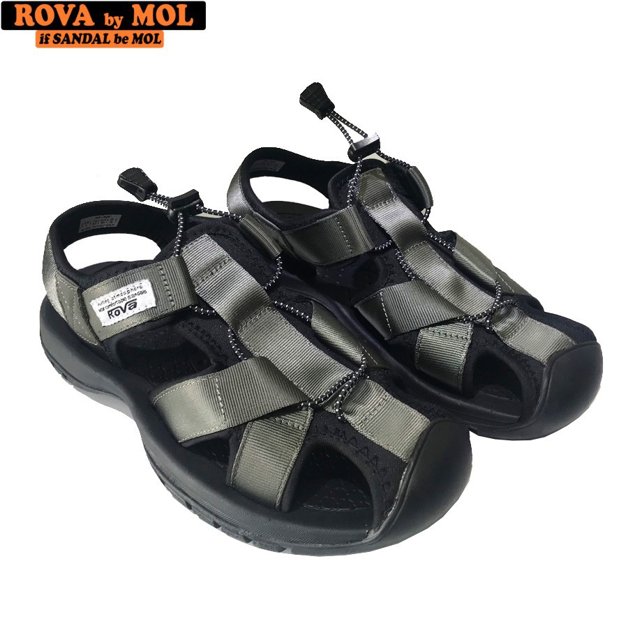 Giày sandal nam bít mũi quai dù có quai hậu cố định thích hợp mang dã ngoại đi phượt du lịch hiệu Rova RV626G