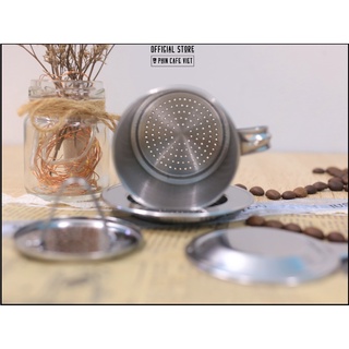 Phin pha cà phê inox 430 size 7 đế rời [Khách khắc logo vui lòng liên hệ shop trước khi đặt hàng]
