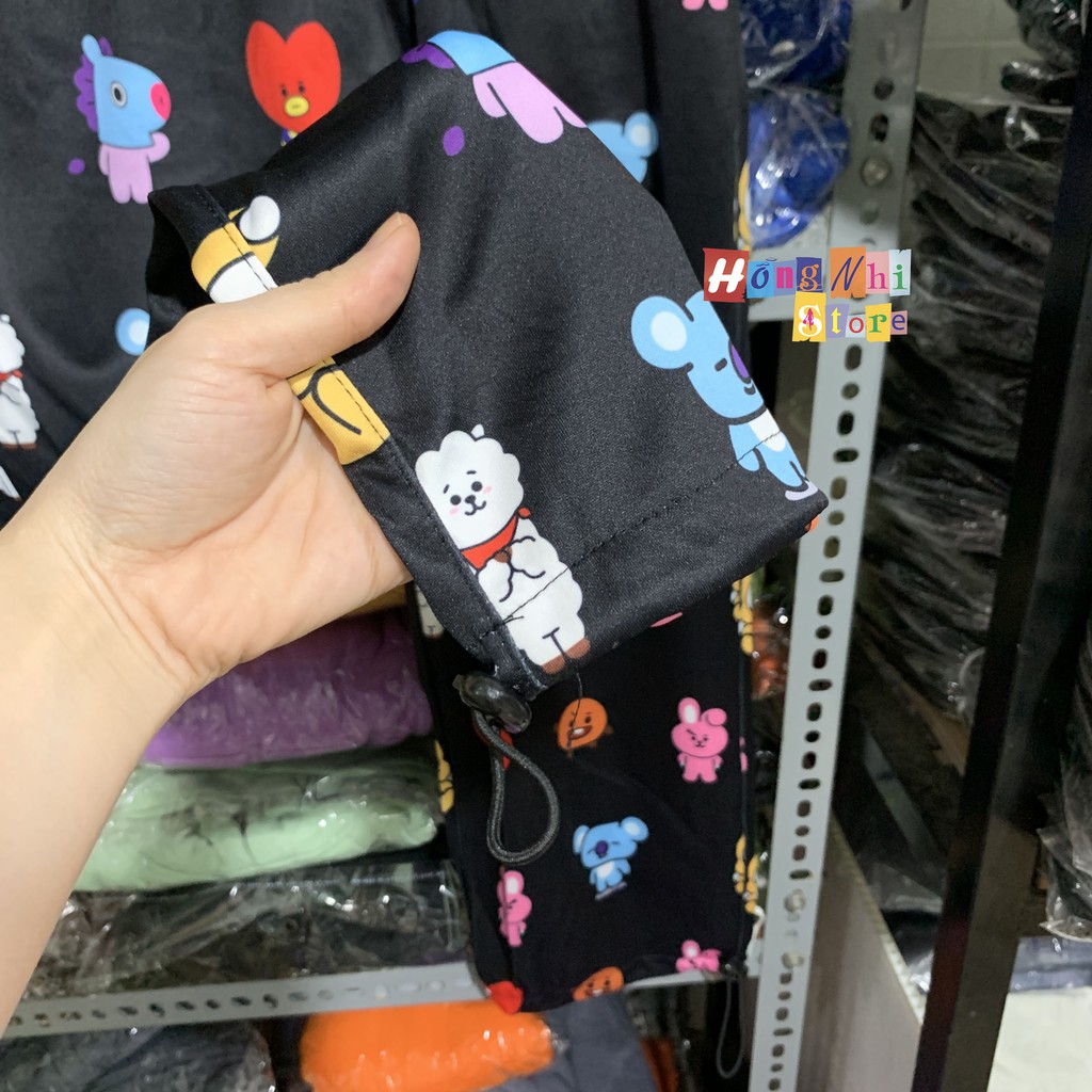 Quần Hoạt Hình Dài Dây Rút Lai BT21 BTS Cartoon Pant Oversize Ulzzang Unisex - MM