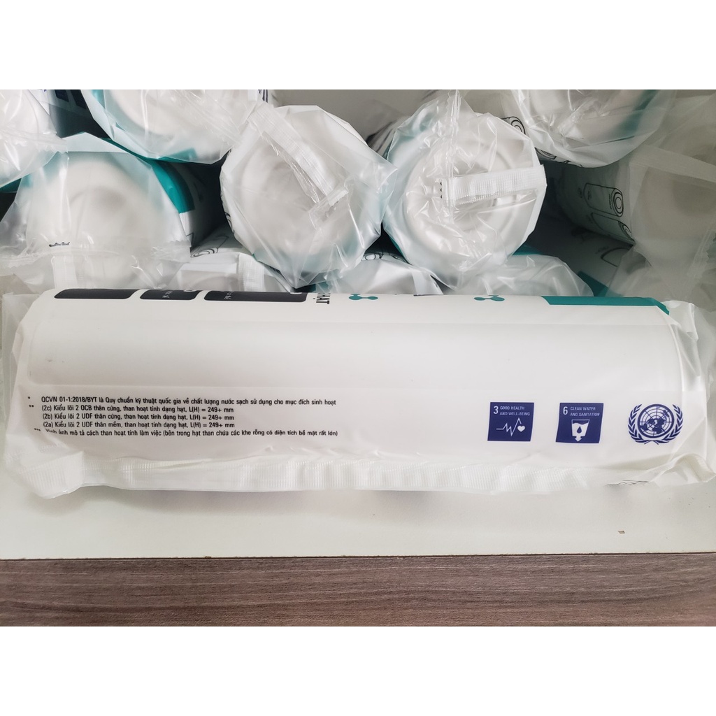 Combo 2 lõi lọc nước Aqua số 2 - Loại 10 inch - than hoạt tính (thay được cho các loại máy R0)