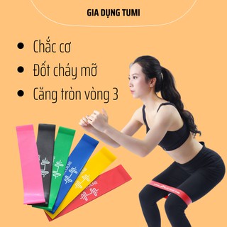 Dây miniband kháng lực tập gym, chuyên tập chân mông, cực bền, không bị xoắn, hàng chính hãng