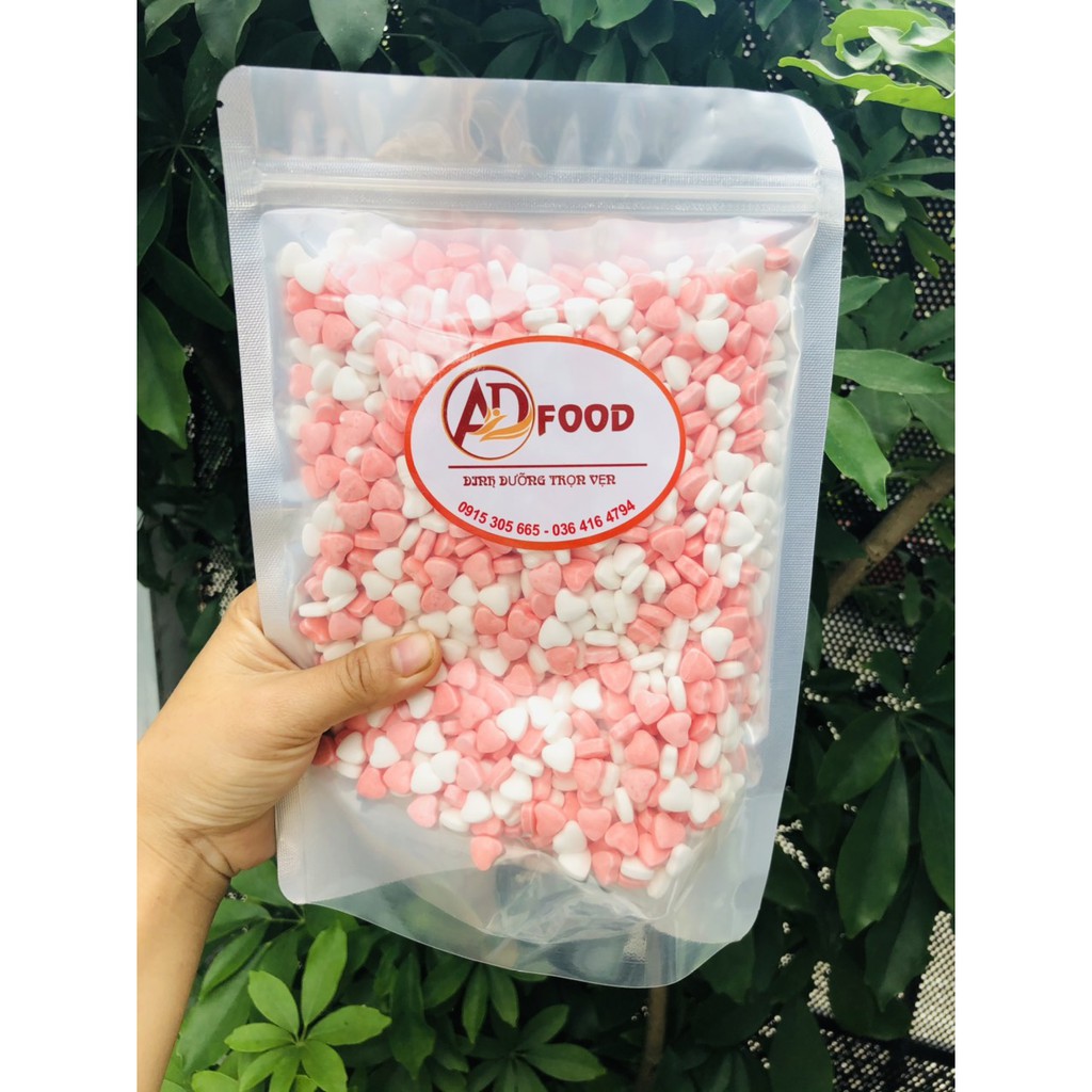 500g kẹo đường hình trái tim hấp dẫn