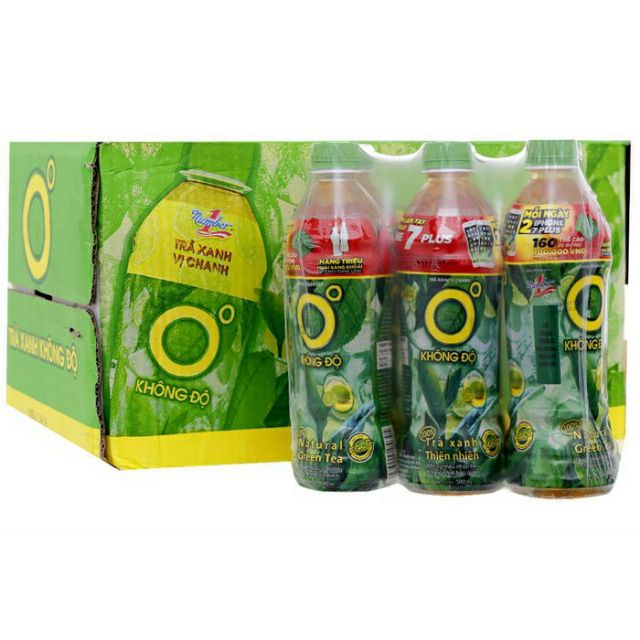lốc 6 Chai Trà Xanh 0 Độ