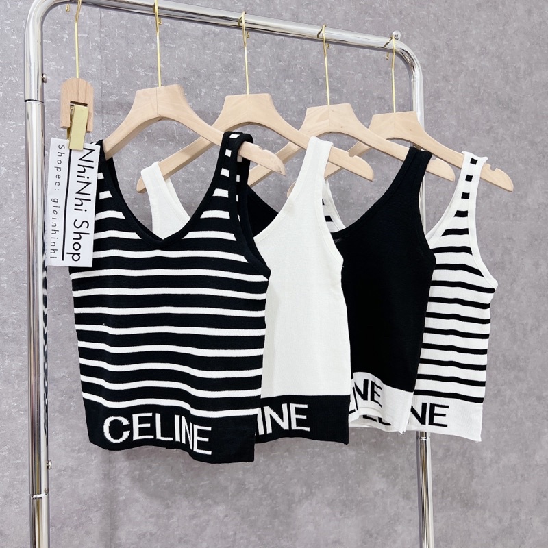Áo len ba lỗ in chữ sexxy, Áo kiểu hai dây co giãn dáng ôm AL5201 - NhiNhi Shop