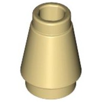Gạch lắp ghép chính hãng Hình nón 1 x 1 có nút  / Part 4589b: Cone 1 x 1 with Top Groove