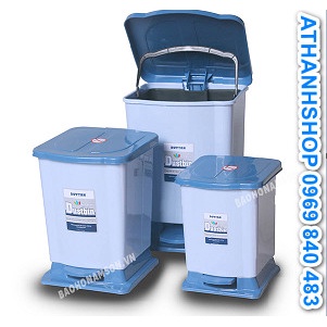 THÙNG ĐỰNG RÁC NHỰA BẬT CHÂN CÓ NẮP ĐẬY DUY TÂN 4 CỠ: NHÍ, NHỎ, TRUNG, ĐẠI