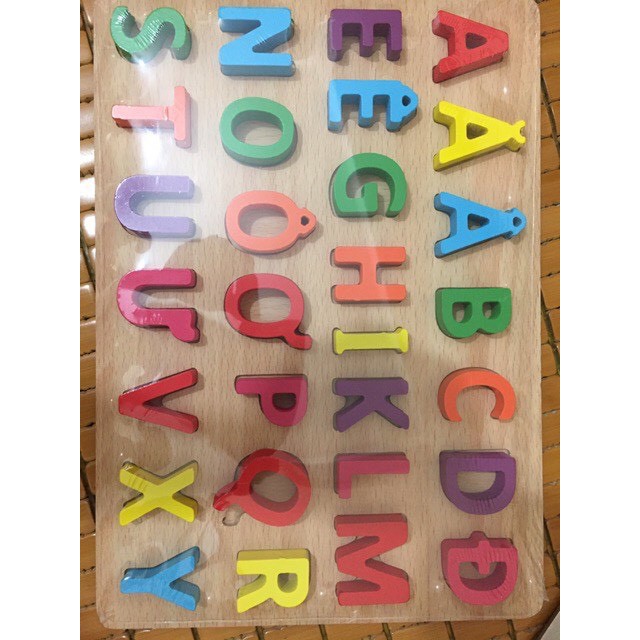 Bảng Chữ Cái In Hoa Tiếng Việt Bằng Gỗ Hàng Việt Nam