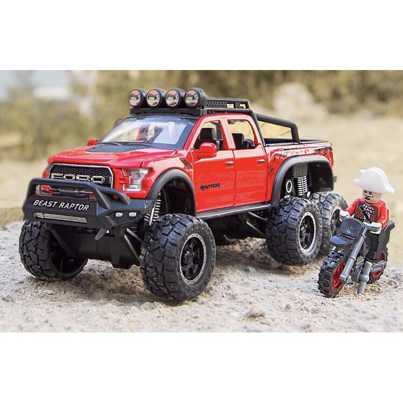 Mô Hình 1:28 Xe Bán Tải Ford F150 Beast Raptor 22cm