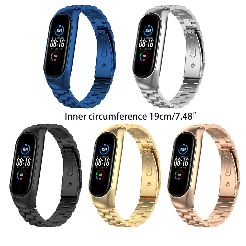 Dây Đeo Thay Thế Chất Liệu Kim Loại Dạng Lưới Thời Trang Cho Xiaomi Mi Band 6 Mi Band 5