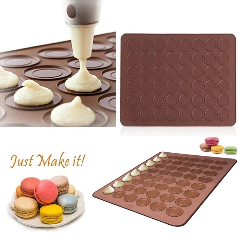 Khuôn Silicon Làm Bánh Macaroon 30 Ngăn Tiện Dụng