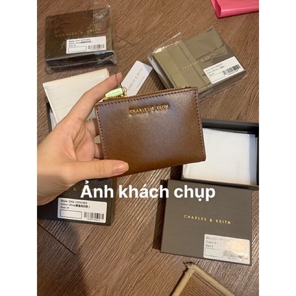 Ví mini nút bấm đựng thẻ có hộp