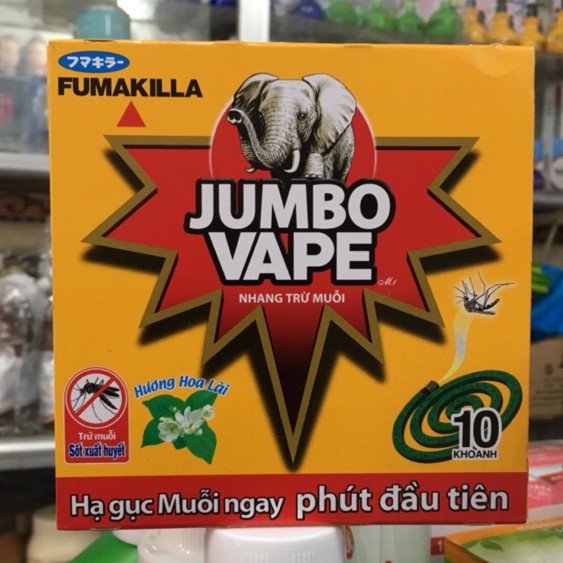 Nhang trừ muỗi Jumbo hương hoa lài 10 khoanh