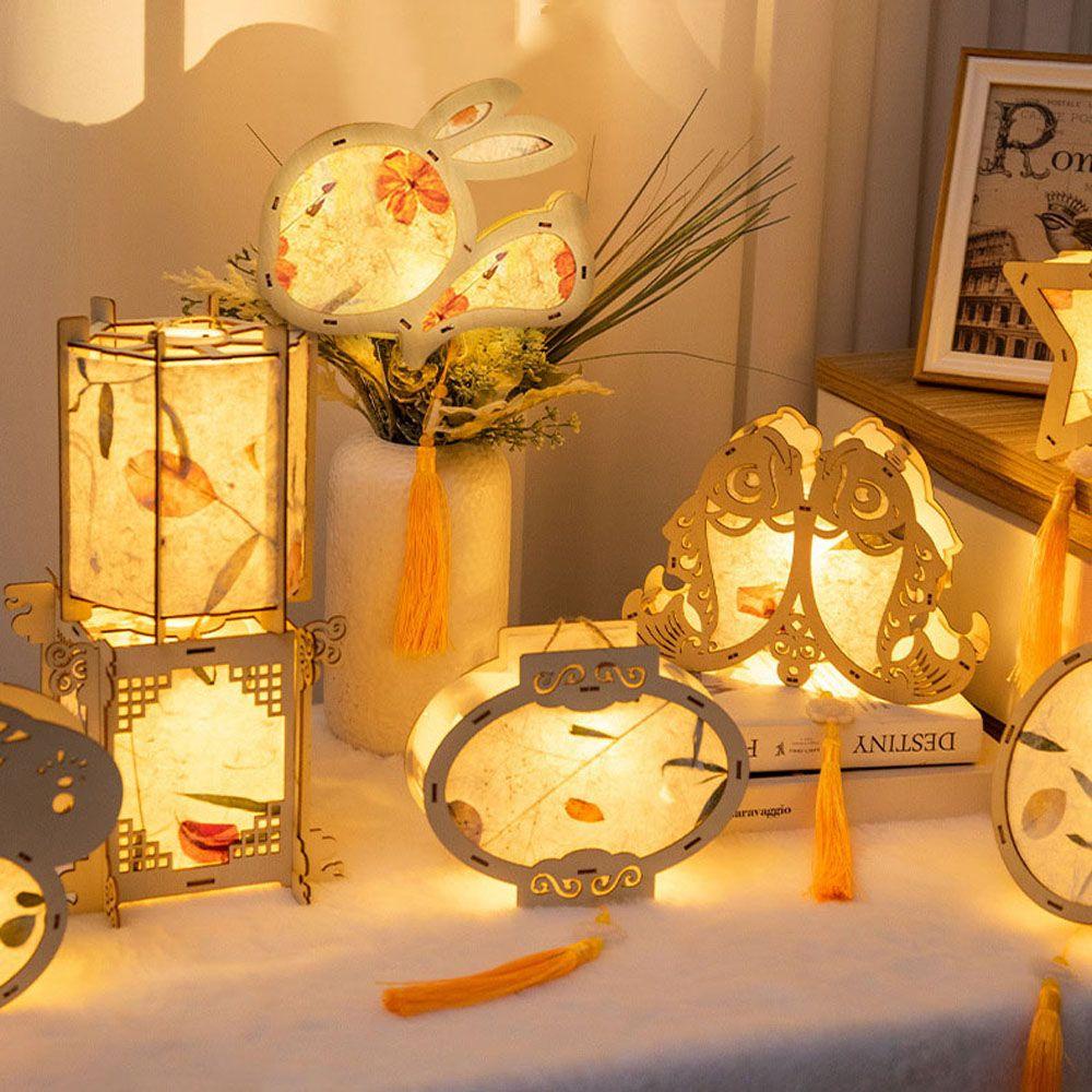 Đèn Lồng Thủ Công Hình Thỏ Và Mặt Trăng Trang Trí Lễ Hội Mùa Thu