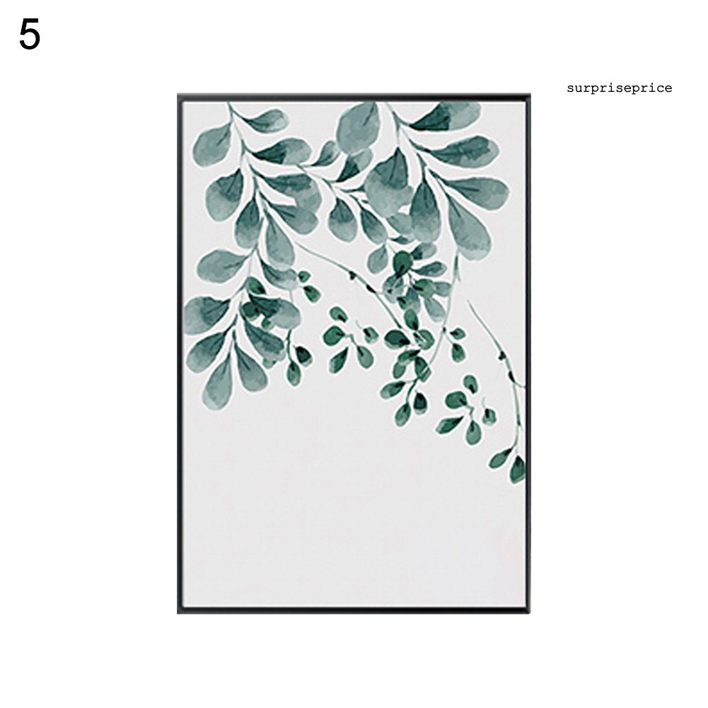 Tranh Canvas Treo Tường Trang Trí Hình Lá Xanh