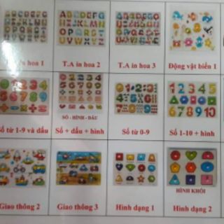 Combo 3 bảng núm gỗ chọn mẫu