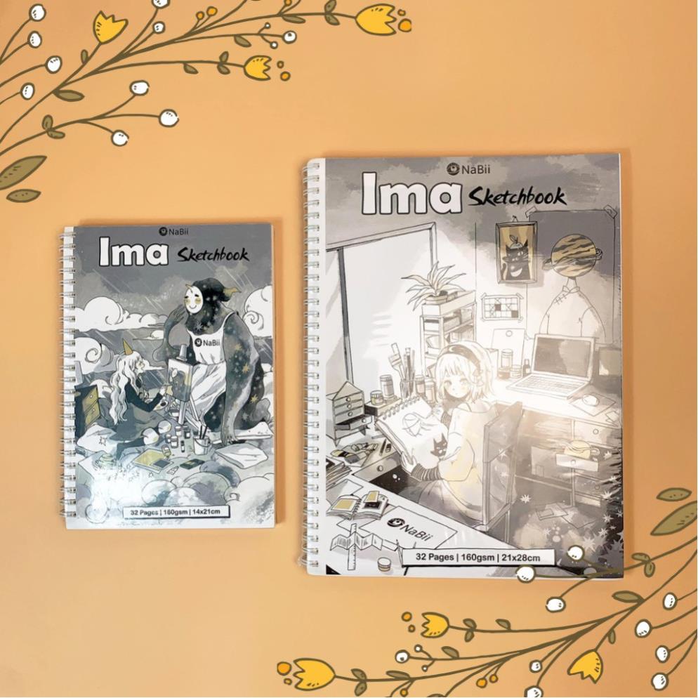 Sổ vẽ chì, màu chì NaBii- Ima Sketchbook - 160gr