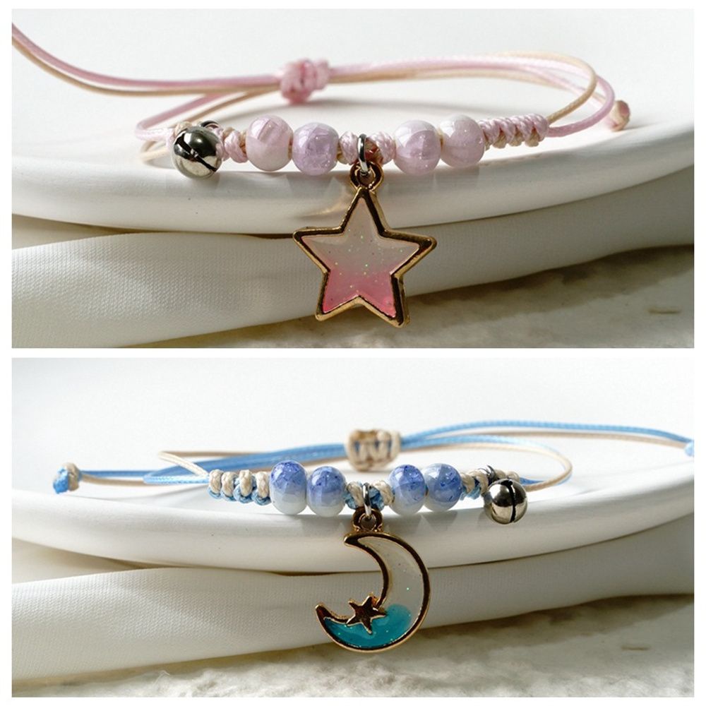 Vòng Tay Hình Mặt Trăng/Ngôi Sao Có Thể Điều Chỉnh Cho Cặp Đôi