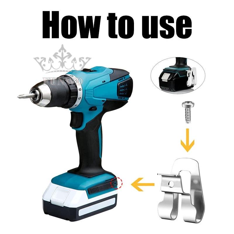 Set 1/3 Móc Kẹp Thắt Lưng Cho Makita 18V Max 8mm