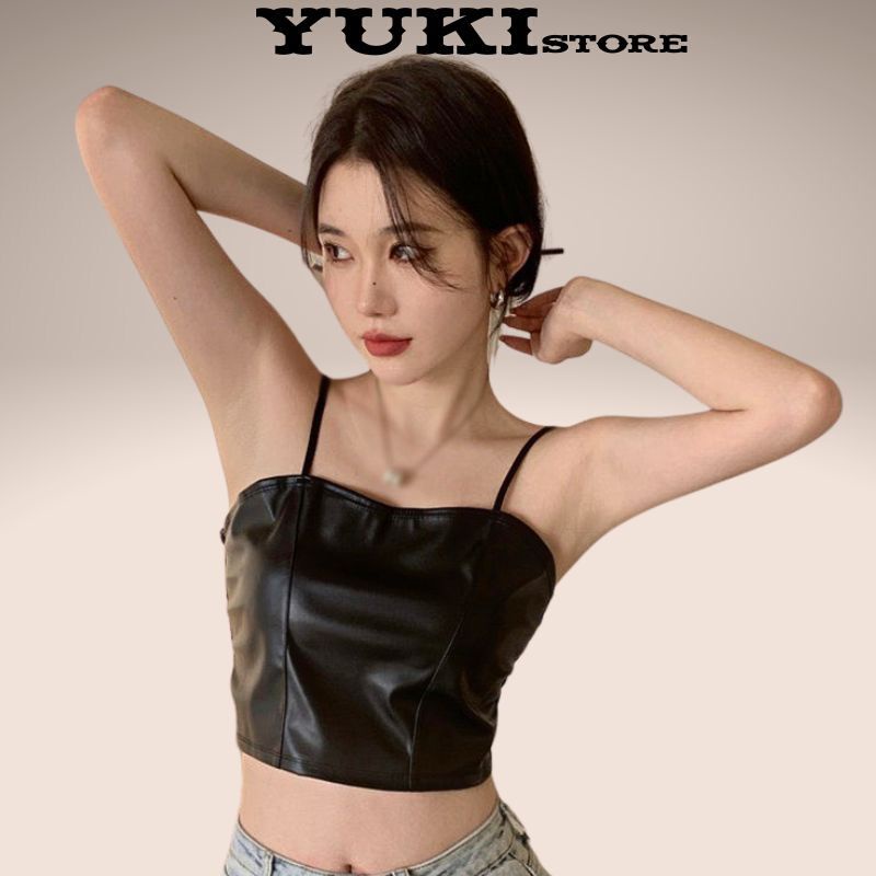 Áo bra nữ 2 dây chất da cá tính chun lưng thông hơi thoáng khí YUKI STỎE 2235