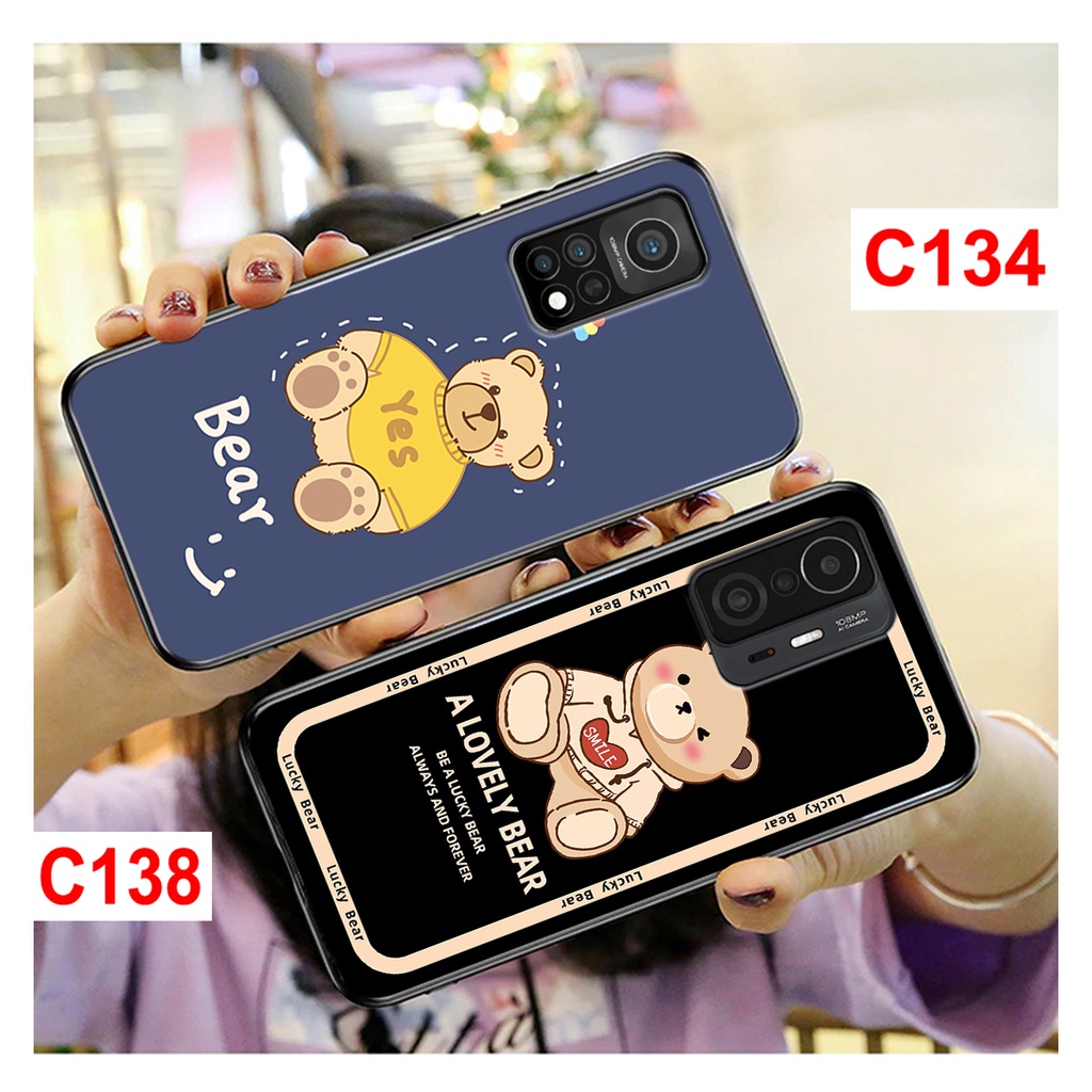 Ốp Xiaomi Mi 10T - Mi 10T Pro - Mi 11T - Mi 11T Pro in hình gấu bear thời trang, cute . ốp lưng xiaomi redmi rẻ bền đẹp.