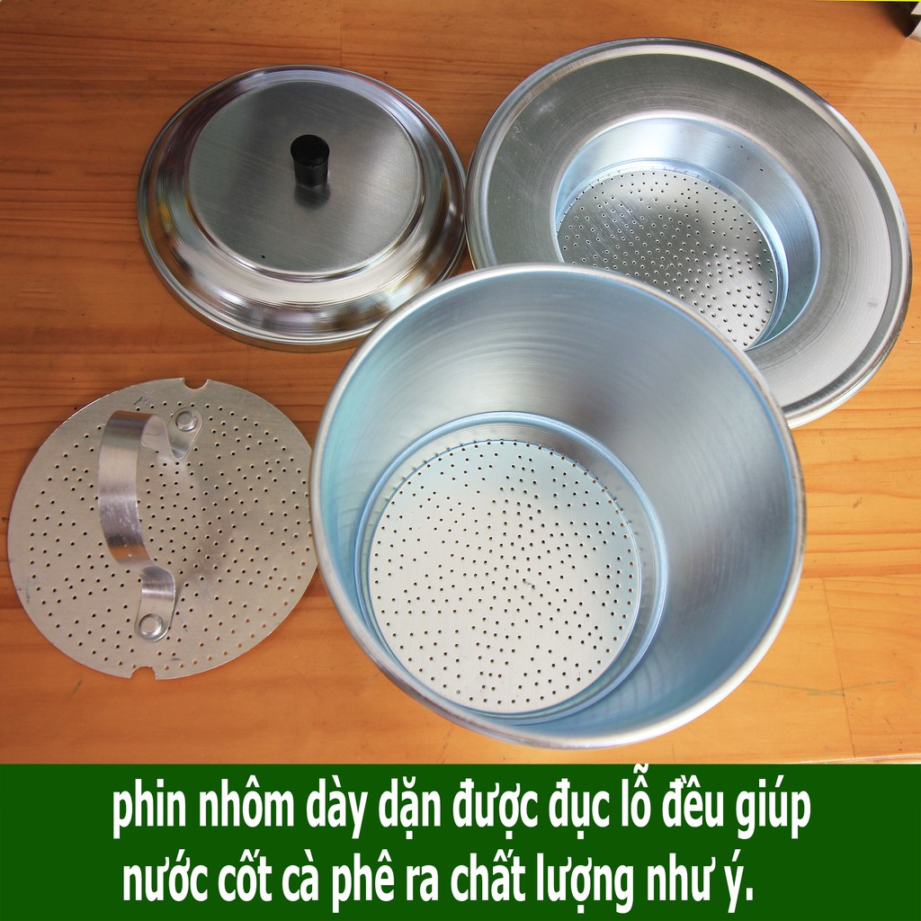 Phin pha cà phê nguyên chất dành cho quán pha từ 10-12 ly pha được 500-600ml nước cốt pha được