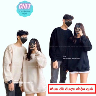 Áo sweater trơn nỉ bông unisex kiểu dáng ulzzang  from rộng có nhiều màu Shoponet,ASNB