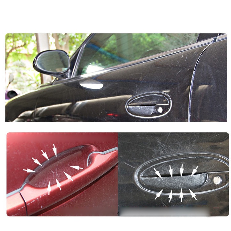 Bộ 4 miếng decal trong suốt dán ốp cửa xe ô tô chống trày xướt