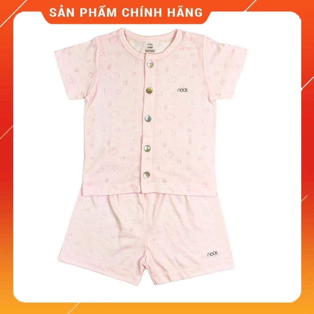 [NOUS] Bộ Quần Áo Cài Thẳng Cộc Thường Hồng Pastel NOUS (Size 3-6 Tháng Đến 9-12 Tháng) N14-1