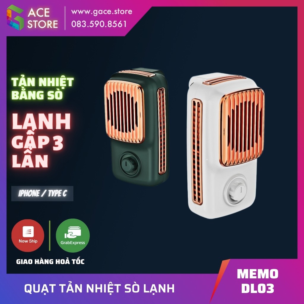 Memo DL03 | Quạt tản nhiệt sò lạnh siêu mát dành cho điện thoại