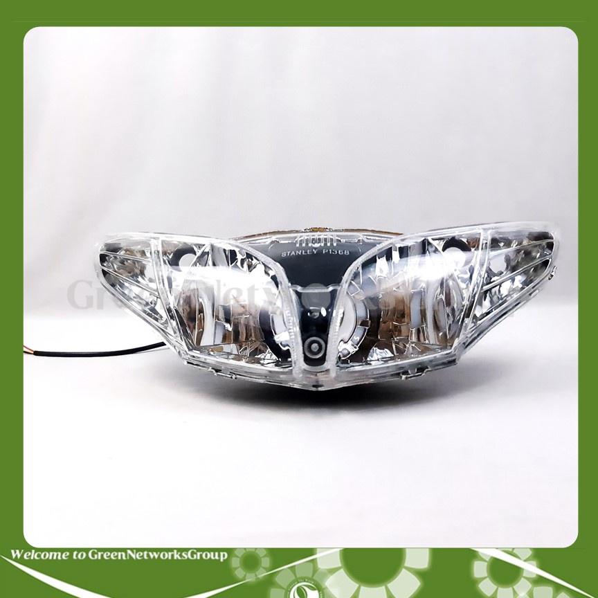 Đầu đèn pha bi cầu mắt cú xe Jupiter MX ( 4 chế độ ) chớp trắng , cos pha trắng , led màu Greennetworks