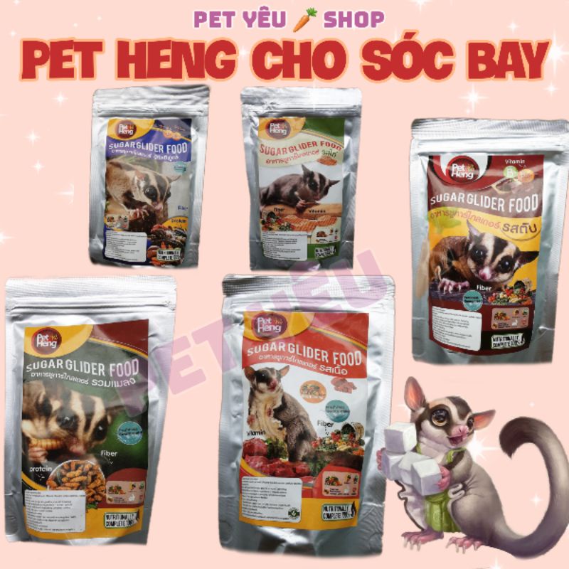 Pet heng cho sóc bay 5 vị Mới 100%FREESHIP❤️ thức ăn sóc bay