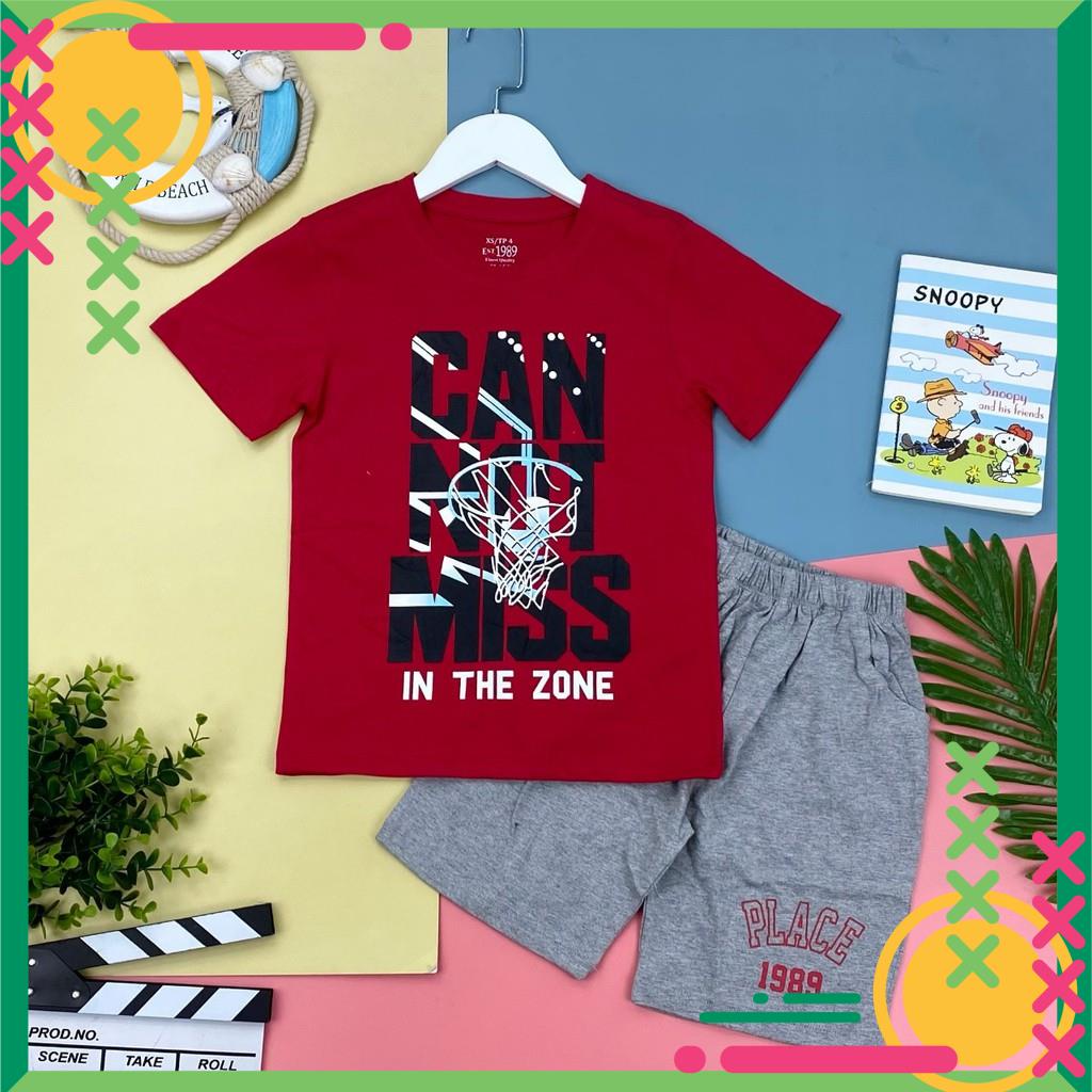 Hàng Hè 2021: Bộ cotton Bé trai from to size XS4 -XL14, dành cho bạn từ 20kg đến 58kg