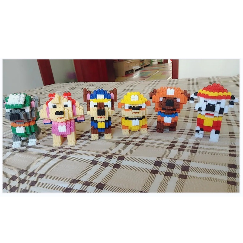 Mô Hình Chú Chó Hoạt Hình PAW Patrol 6 Trong 1 Sáng Tạo Trang Trí